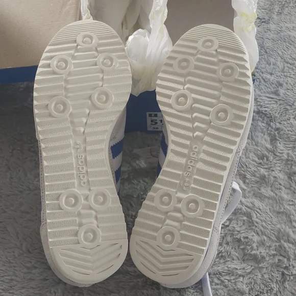 Adidas Kids White and Blue Sneakers - Picture 8 of 10